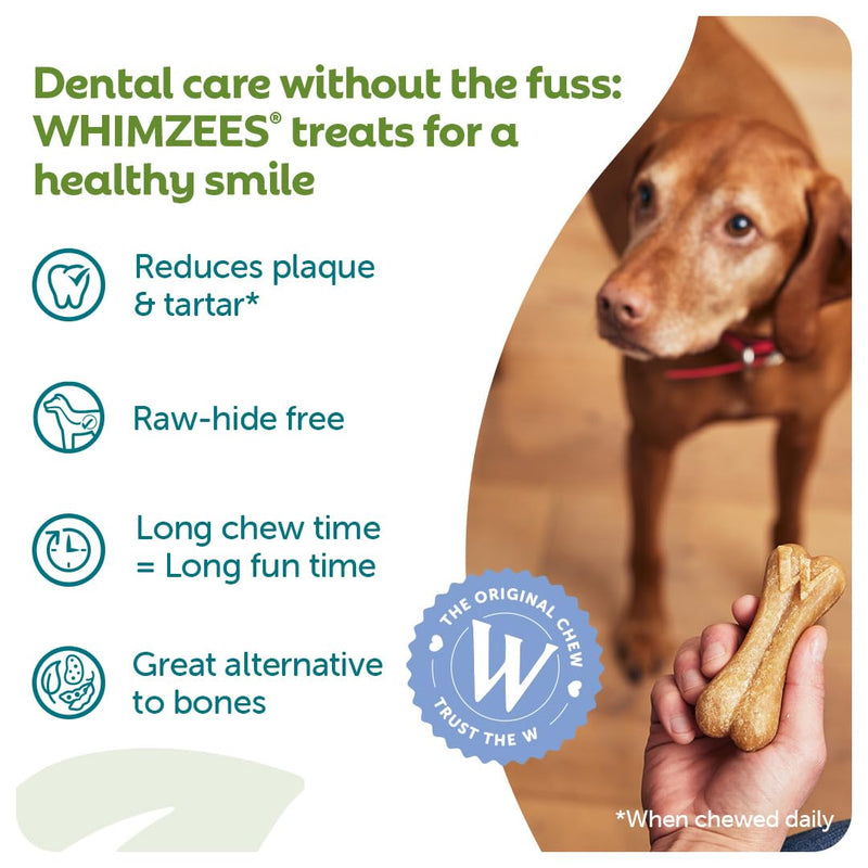WHIMZEES Rice Bone M/L, 9 Pieces – Dog Dental Stix, Size M/L, Dog Dental Sticks for Medium and Large Breeds, Natural and Grain Free, Rawhide-Free, Vegetarian, No Added Sugar 9 Count Ricebone