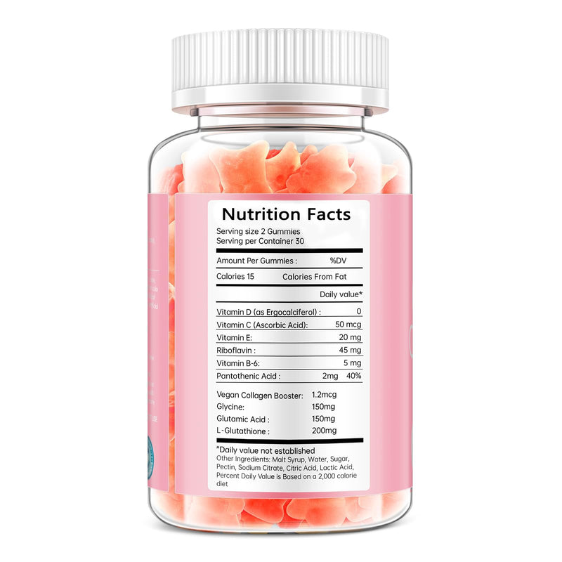 Glutathione Collagen Glow Gummies for Women, Glutathione Collagen Glow Gummies for Dark Spot, 60/120Pcs Korean Organic Glow Beauty Collagen for Skin Care(2) 2
