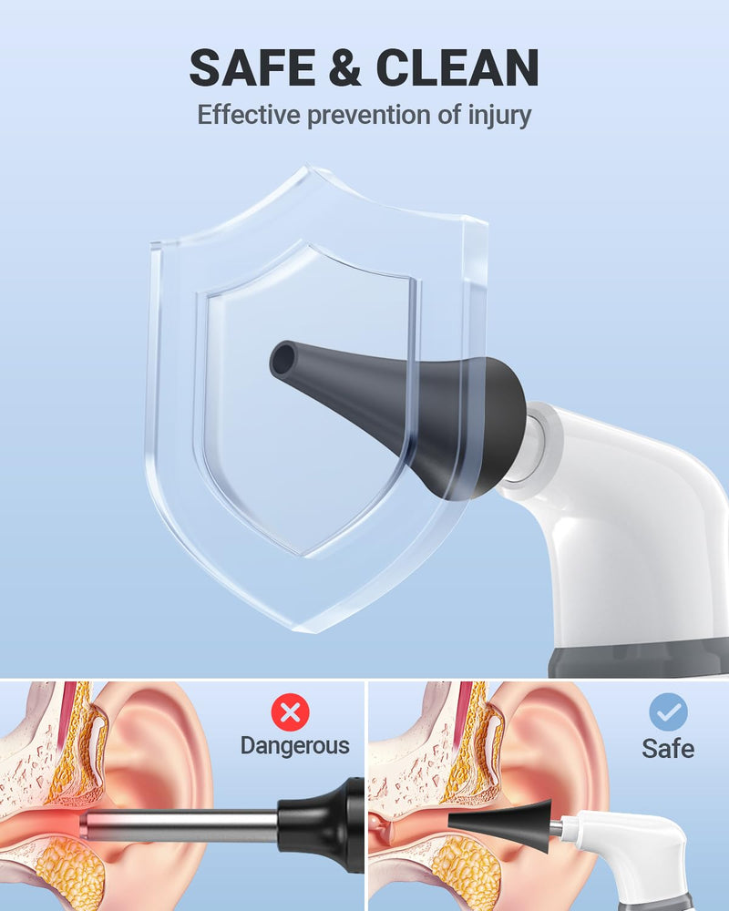 Wireless Otoscope with Gyroscope, Ear Camera with Dual View, 3.9 mm Otoscope with Light, Ear Scope with Ear Wax Removal Tool for Kids, Adults, and Pets, Compatible with iPhone and Android - BeesActive Australia