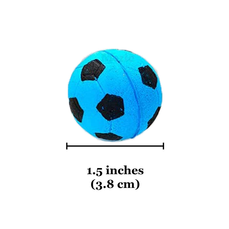 CoCoo Sponge Cat Balls, 1.5 - Inches, Soft Foam Soccer Balls for Exercise and Interactive Activity, Sturdy, Bouncy Balls for Feline (12 Pieces) Sponge Soccer (12 Pcs) - BeesActive Australia