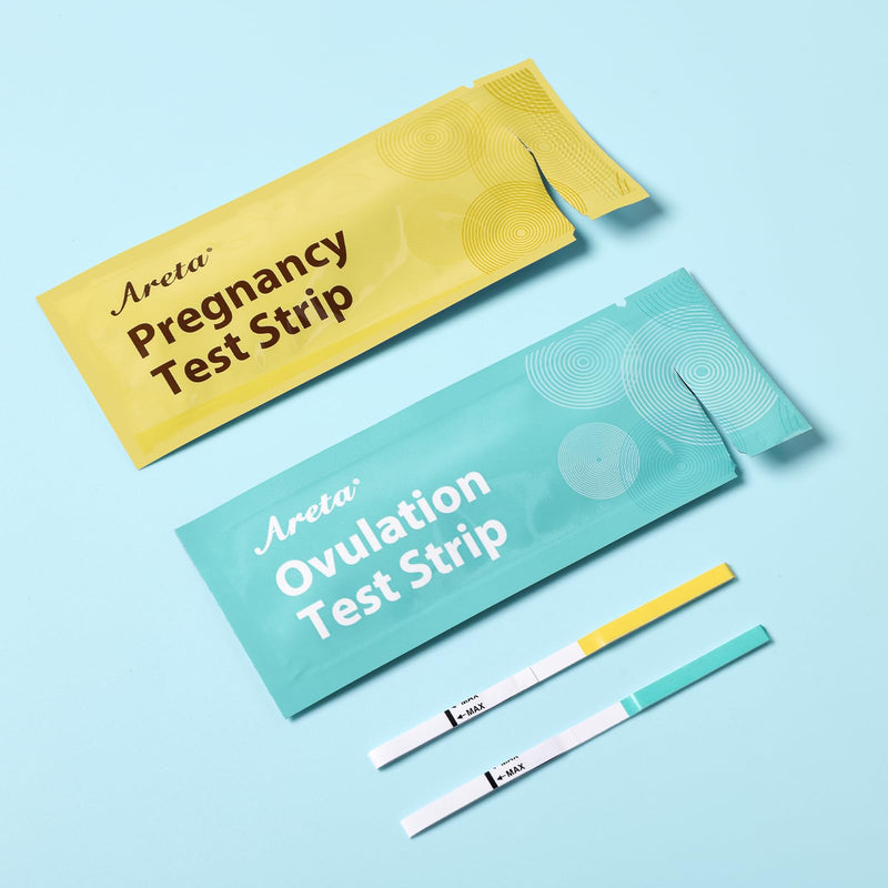 Areta Ovulation & Pregnancy Test Strips: 100 Ovulation Strips & 30 Pregnancy Tests Combo Kit | Accurate at-Home Fertility Tracker | Highly Sensitive Early Pregnancy Detection | 100 LH + 30 HCG 130 Count (Pack of 1) - BeesActive Australia