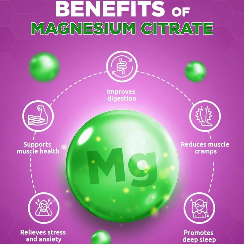 Magnesium Citrate 600mg, 120 Capsules - 3-in-1 Magnesium Citrate Capsules with Vitamin D3 and Zinc Supplements - citrato de magnesio for Muscle, Nerve Function, Healthy Bones, Teeth, Fatigue/Tiredness