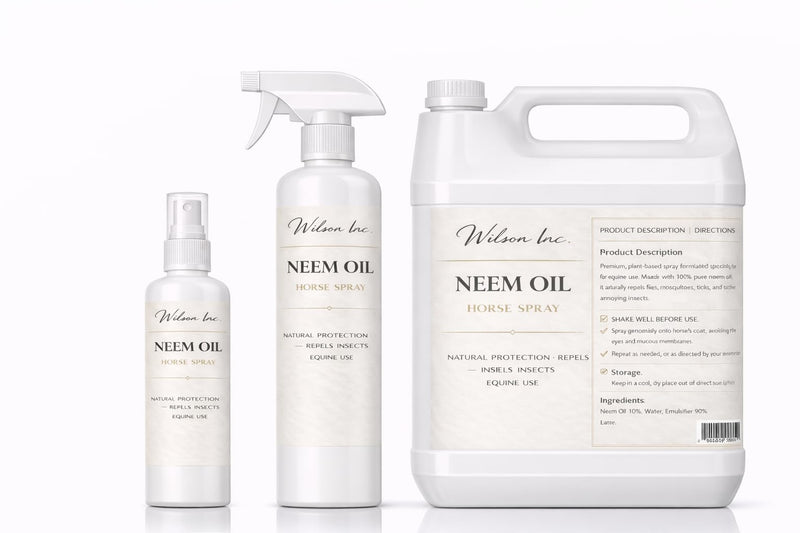 Equine Neem Oil Spray – Premium Ready to Use Neem Oil Mist for Horses – Elegant Daily Care for Horses, Stables & Insect-Prone Areas (250ml) 250ml