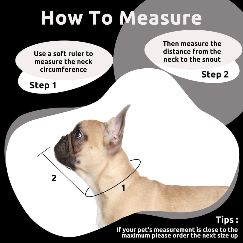 PUZAUKAL Neck brace dog leak protection, soft protective collar dog, breathable dog collar, adjustable Velcro fastener, dog collar after surgery, prevents licking of wounds, black (L) L - BeesActive Australia