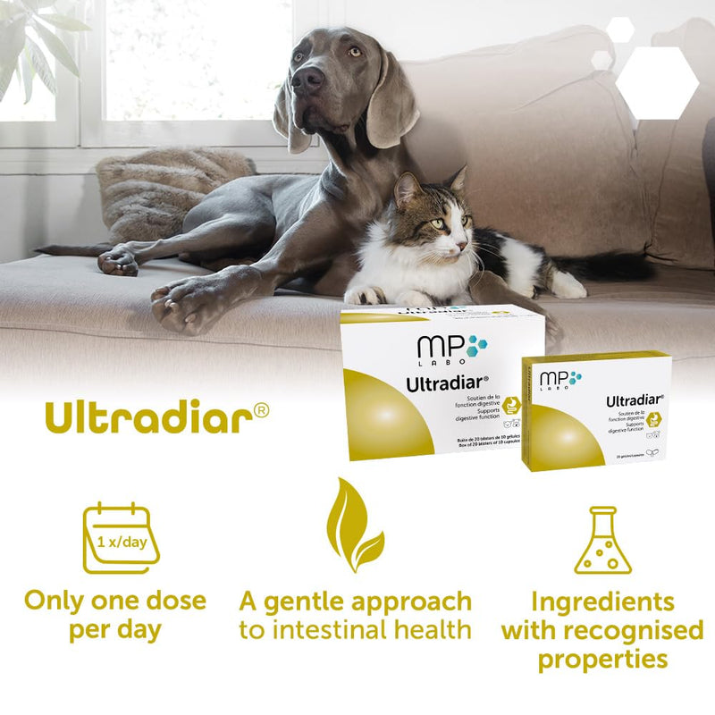 MP Labo Ultradiar® 20 Capsules - Digestive Function Support for Dogs and Cats