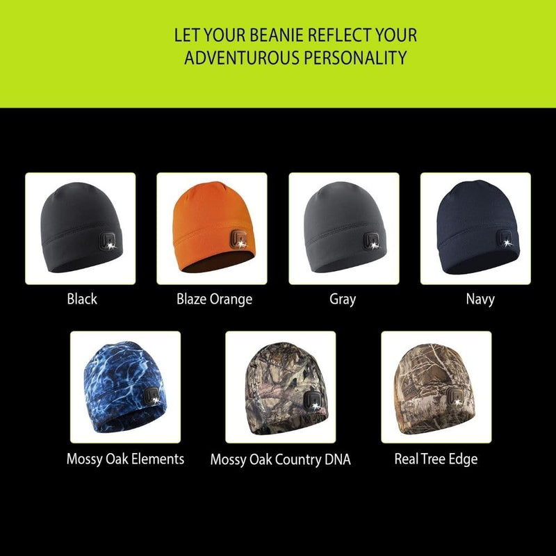 Panther Vision POWERCAP LED Hat Light 150 Lumens Rechargeable Fleece Beanie with Bright Built-in Headlamp Waterproof LED Warm One Size Cap Real Tree Edge 3.0