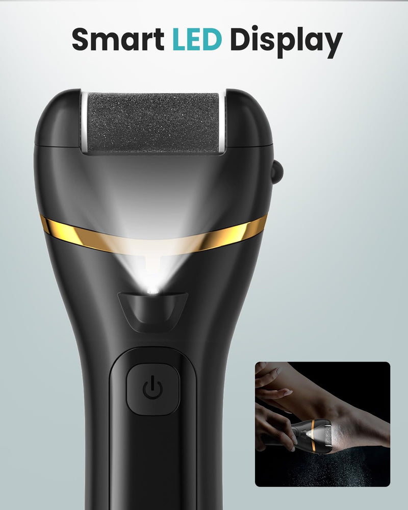 Electric Foot Callus Remover with 10000 RPM Motor and 3-Speed Settings, Foot Scraper Kit for Women’s Home Pedicure Foot File with Type-C Charging Black - BeesActive Australia