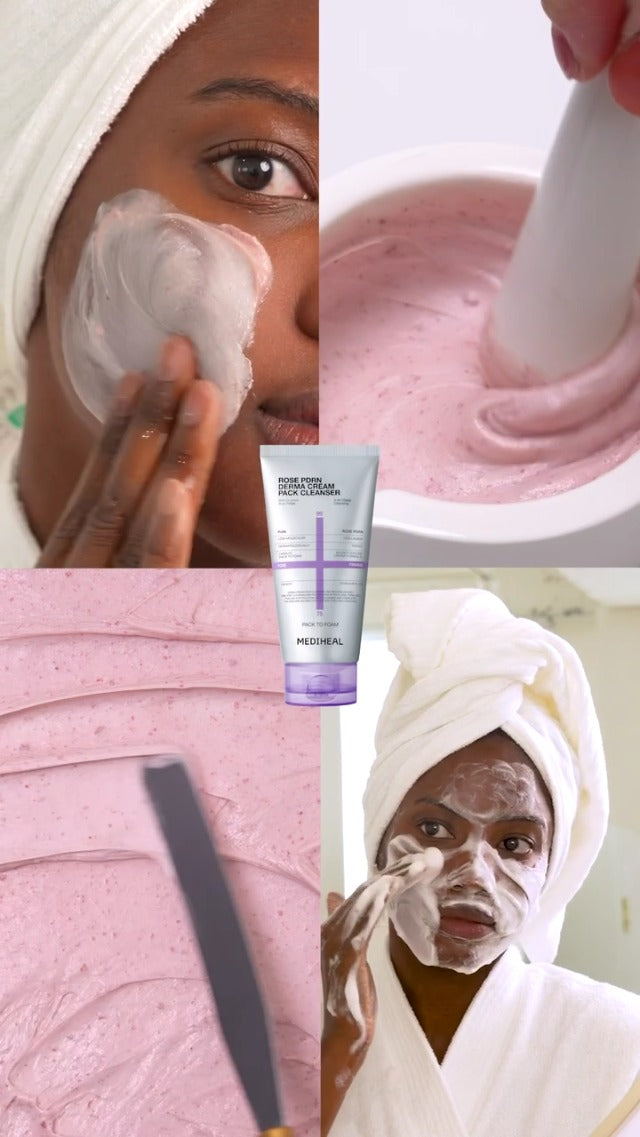 MEDIHEAL Rose PDRN Derma Cream Facial Cleanser, Wash Mask (4.06 fl oz) 4.06 Fl Oz (Pack of 1)