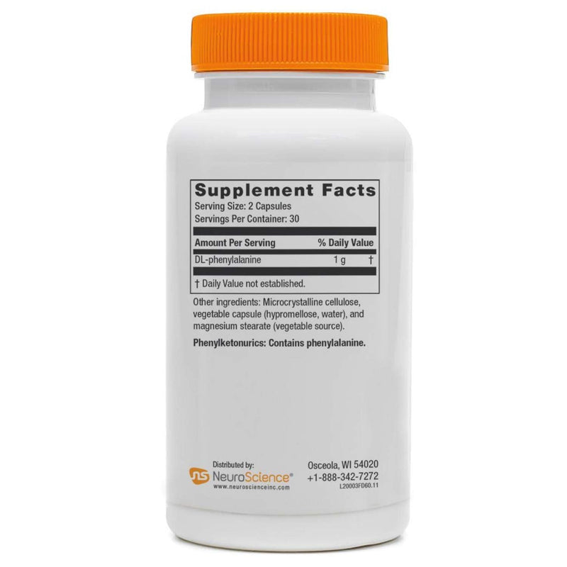 Neuroscience Focus DL Brain Supplement with L-Phenylalanine, 60 ct | Memory & Brain Health Capsules for PEA Production, Mental Clarity, and Catecholamine