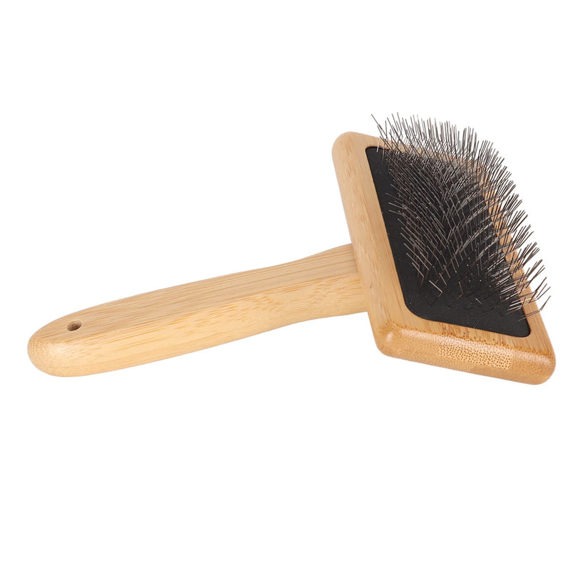 Slicker Brush, Macrame Comb, Easy to Clean, Finely Polished, Fast Brushing, Gentle Curves, Cushion with Hole for Cats (L) L - BeesActive Australia