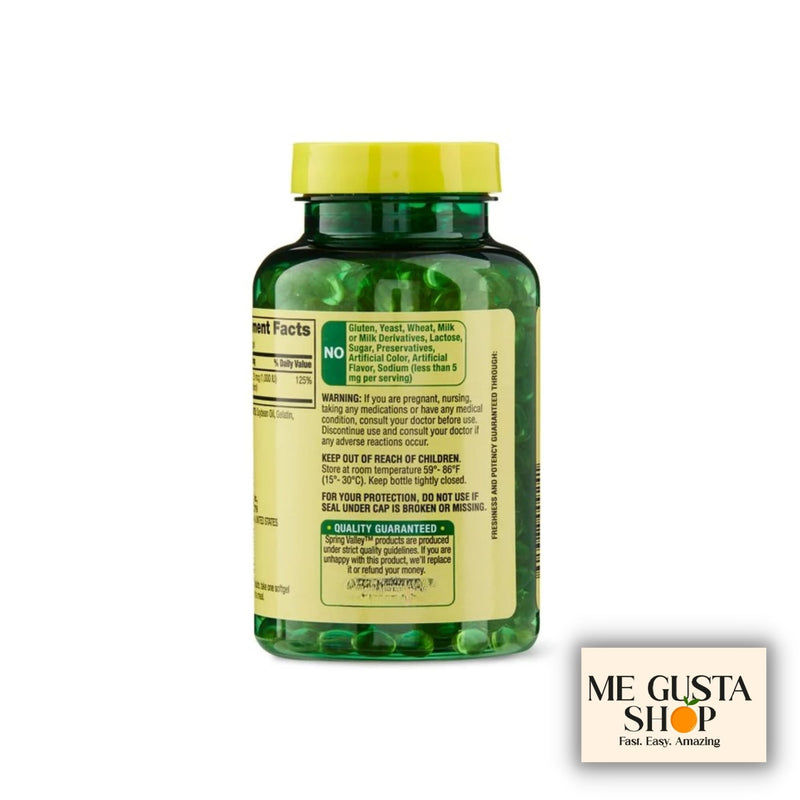 Vitamin D 25mcg, 1,000 IU, 450 Count Softgels Spring Valley + Pill case