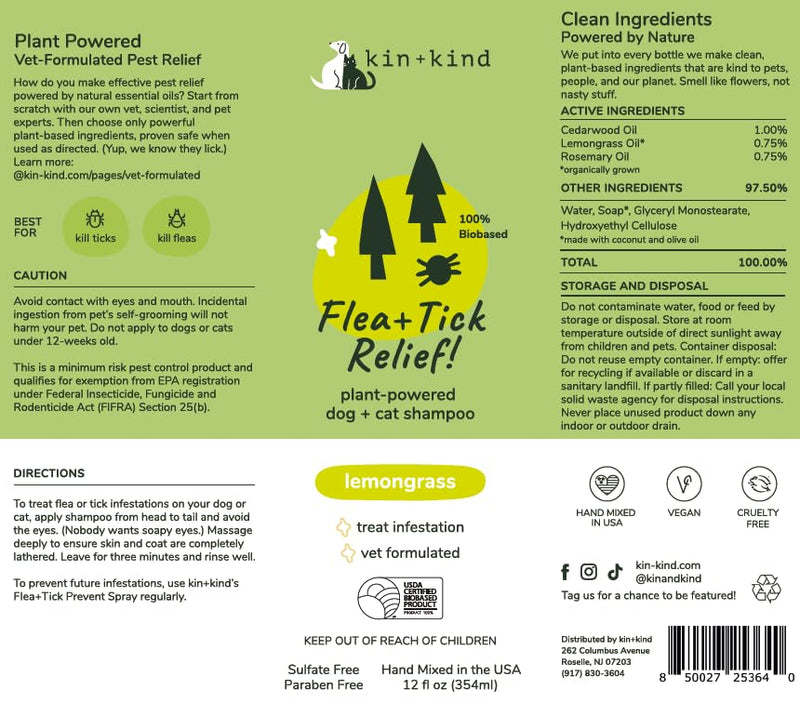 Flea & Tick Spray and Shampoo Kit for Dogs & Cats Lemongrass Shampoo - Lemongrass Spray - PawsPlanet Australia