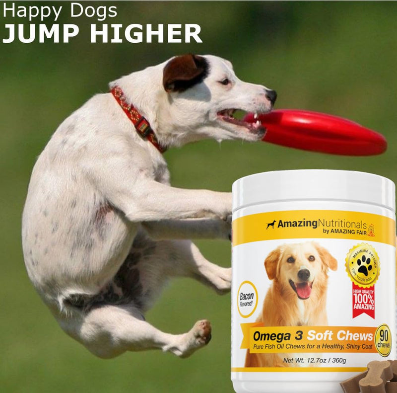 Probiotics for Dogs Joint Digestive with Skin and Coat Bundle - Omega 3 for Dogs Itchy Skin Relief for Dry Skin, Hot Spots and Shedding, Eliminates Joint Pain, Gas and Diarrhea Elimination
