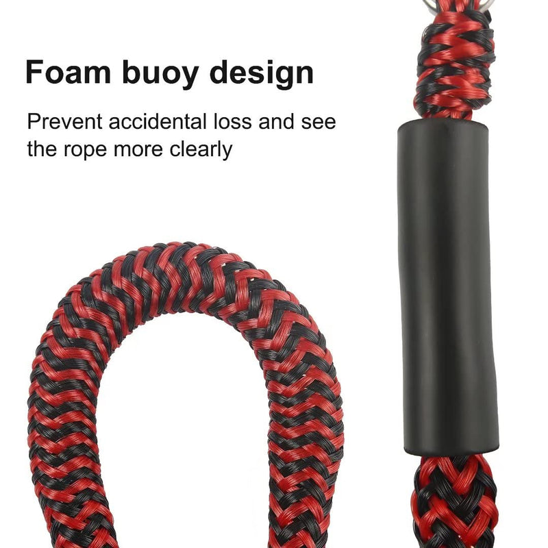 Bungee Dock Lines for Boat Shock Absorb Dock Tie Mooring Rope Boat Accessories 4-5.5 ft,4Pack (Black&Red) Black&Red - BeesActive Australia
