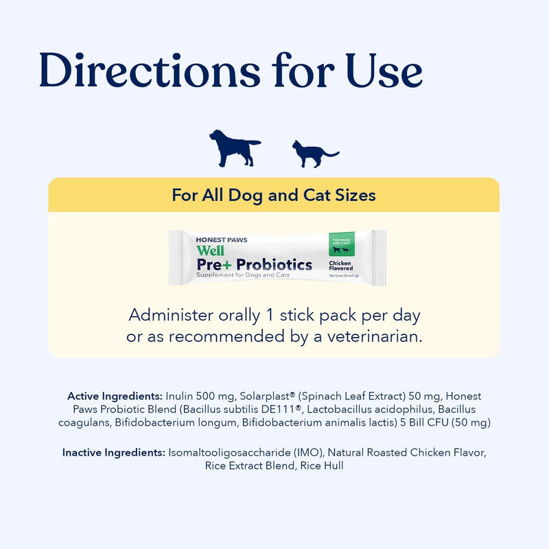 Honest Paws Fish Oil and Probiotics for Dogs and Cats Bundle - Digestive & Immune Support Powder with Prebiotic - Omega-3 Wild Alaskan Salmon Oil - Healthy Skin and Joints