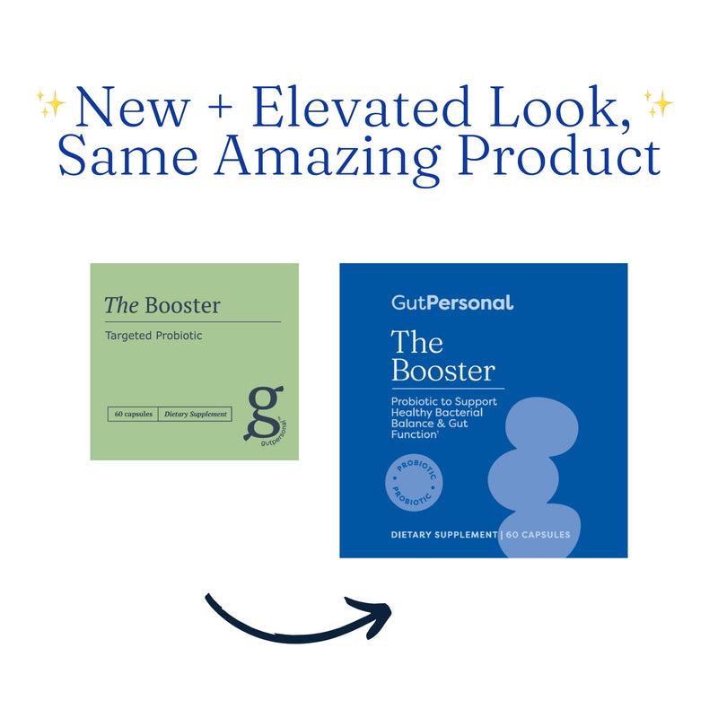 GutPersonal The Booster Targeted Probiotic for Gut Health: Boost Good Bacteria, Reduce Bad Bacteria, and Support The Immune System with 5 Billion CFU Saccharomyces Boulardii, Capsules, 60 Servings