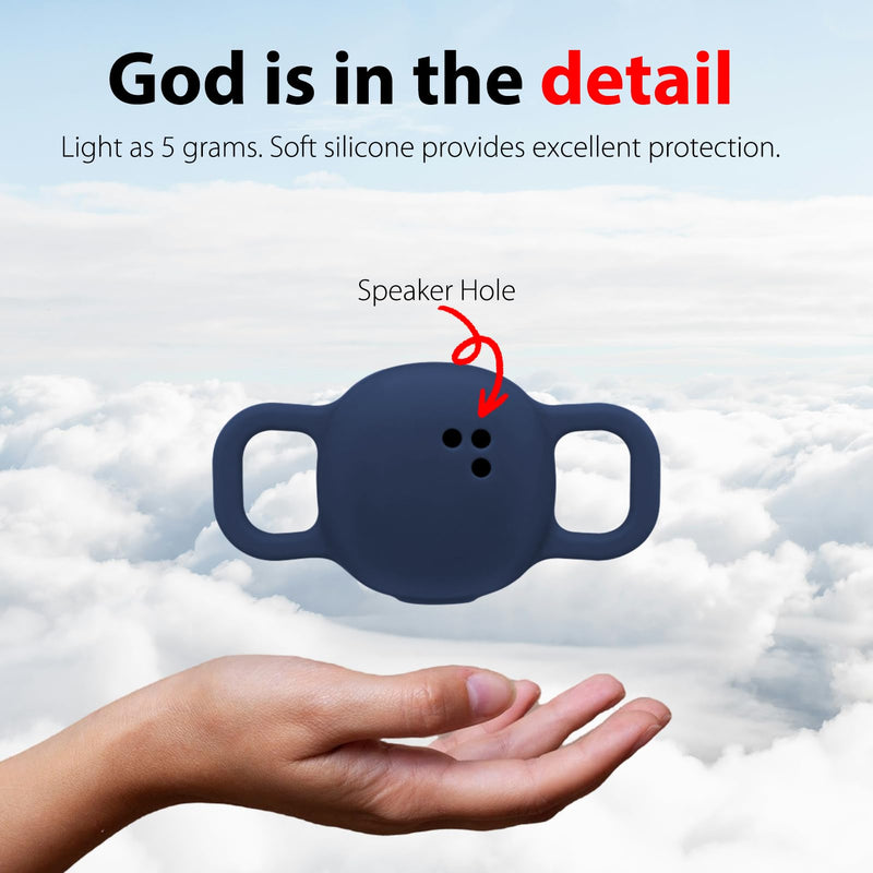 Silicone Cat Collar Holder for Tile Sticker 2024, 2 Pack Protective Cover for Tile Tracker Pet Dog Cat (Navy/Gray) Navy & Gray - BeesActive Australia
