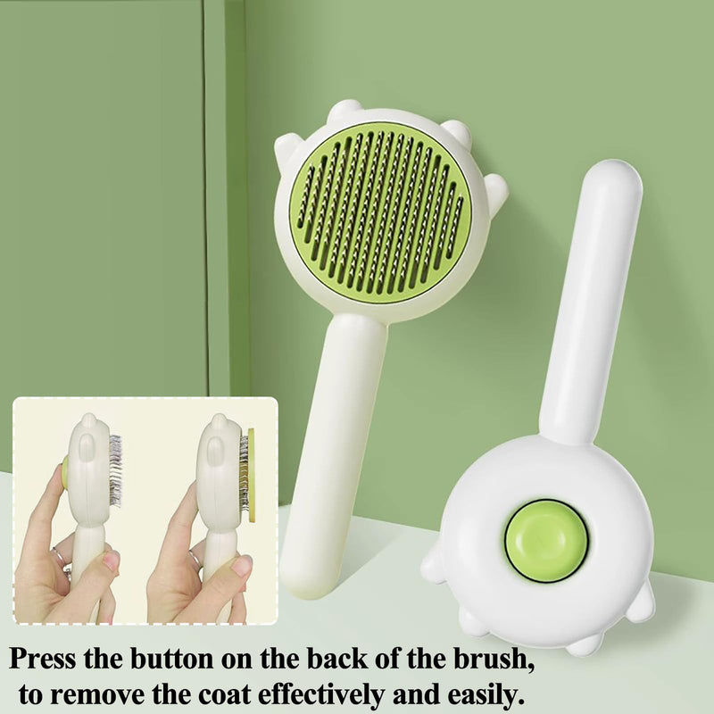 Cat brush, undercoat brush cat cat brush skin-friendly cat brush short hair one click cleaning cat hair brush animal hair brush dog brush short hair with handle - BeesActive Australia