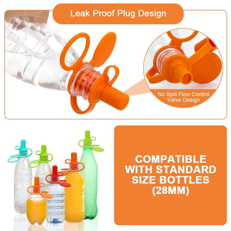 Morlike Living Water Bottle Spout Adapter, Silicone Baby Water Bottle Adapter for Toddlers, Protects Kids Mouth - No Spill ＆ BPA Free(Mix,4 Pack) MIX - 4 PACK - BeesActive Australia