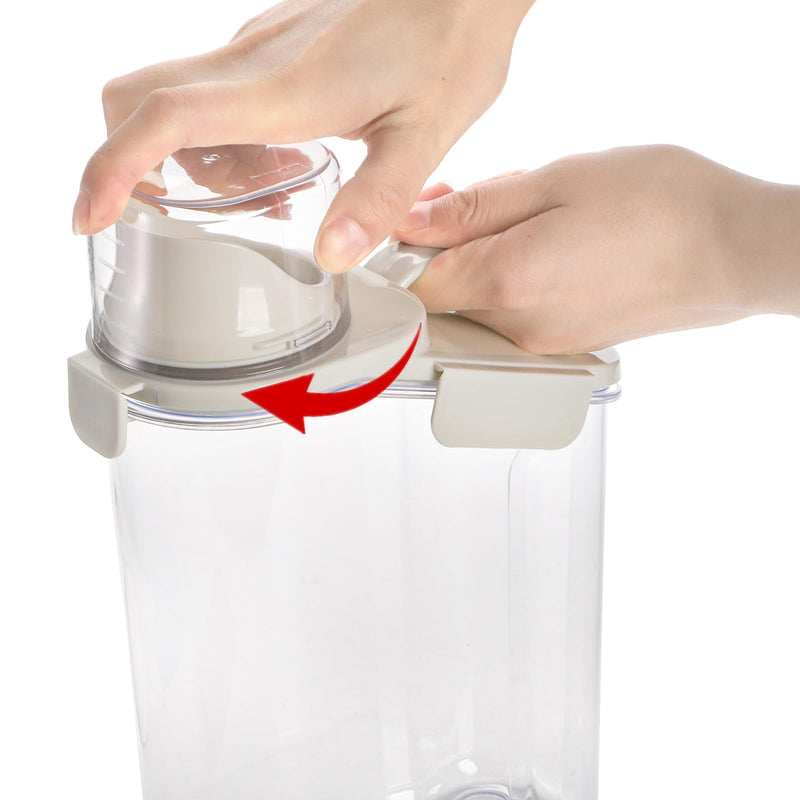 DEAYOU Bird Seed Storage Container, 3 Qt/2.8 L Airtight Cereal Storage Bin with Pour Spout and Measuring Cup, BPA Free Plastic Water Pitcher with Handle for Rice, Grain, Flour, Pet Food, Dry Food - BeesActive Australia