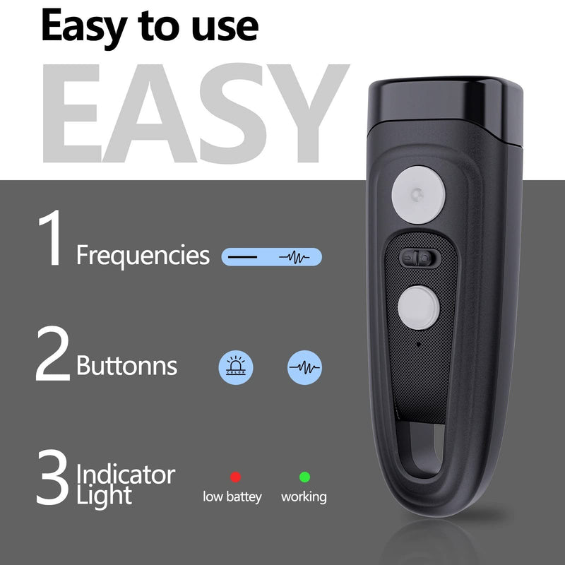 Dog Barking Control Devices,Dog Training Device-Dog Training，Training/Deterrent Mode，Train and Control Your Dog,Effective Barking Control Device LED Flashlight for Training Behavior Correction-Black Black