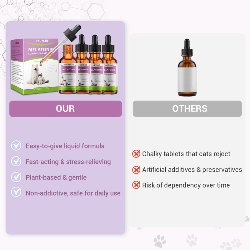 Cat Melatonin Cat Calming Treats- Cat Sedative for Grooming - Helps to Support Restful Sleep for Your Cat - Anxiety Relief for Cats