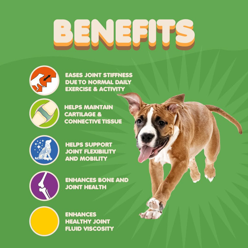 Collagen for Dogs & Cats - Collagen Supplements for Joint Health - Vitamin C Supplement for Joint Mobility - Joint Support Supplement for Dog & Cats - Bacon Flavored Tablets (60 Count) 60 Count (Pack of 1) - PawsPlanet Australia