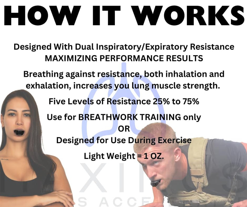 Maximus Lung Trainer Device | VO2 Max Trainer for Endurance Training, Breathing Exercise & Lung Capacity, Portable Resistance Exerciser for Supporting Fitness & Oxygen - BeesActive Australia