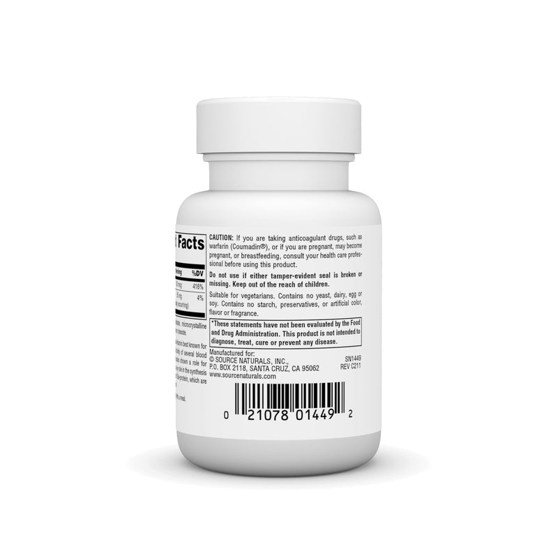 Source Naturals Vitamin K - 500 mcg - 100 Tablets - BeesActive Australia