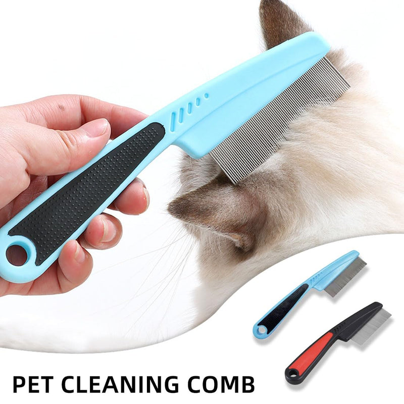 BZKSER professional flea comb for dogs and cats - 2 pieces lice comb, dust comb, effective against fleas, lice, ticks and other parasites, nit comb for pets, with rounded metal teeth, rustproof - BeesActive Australia