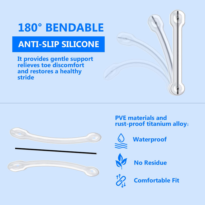 Ingrown Toenail Treatment, Toenail Correction Strips for Curved or Ingrown Nails, Quick Relief, Nail Correction, 5 Different Sizes 1 Count (Pack of 1)