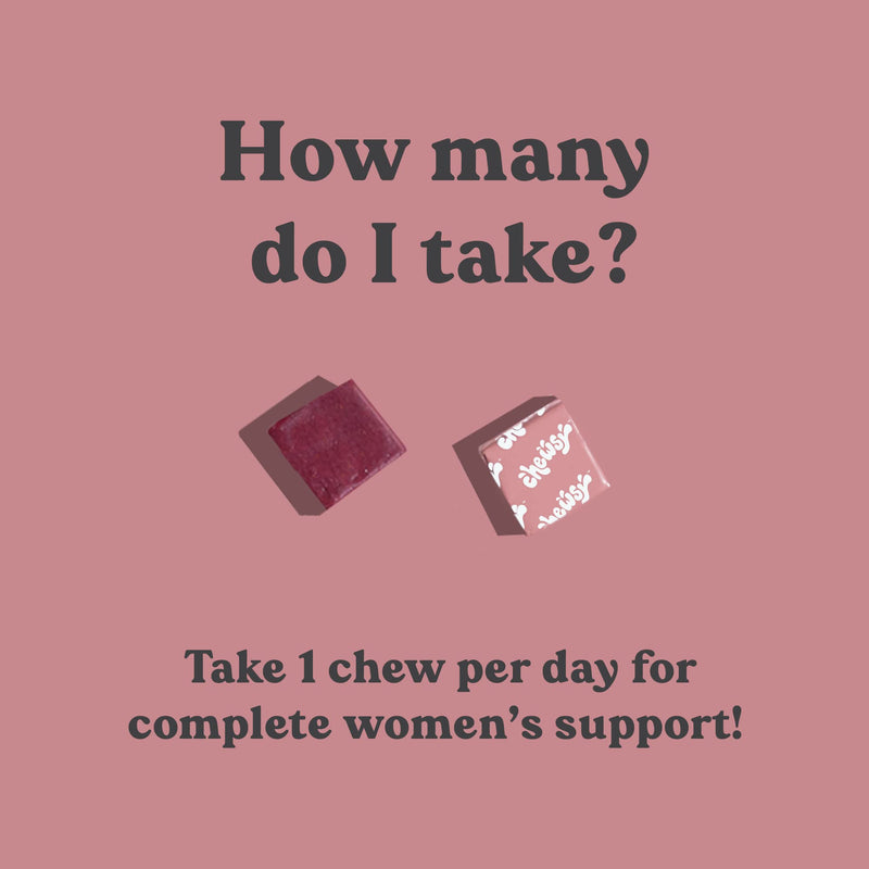CHEWSY Women's Multivitamin - Immune & Energy Support - 23 Nutrients Including A, B12, C, Folic Acid, Probiotics, Biotin, Cranberry - 30-Day Supply Women's Multi 30 Count (Pack of 1)