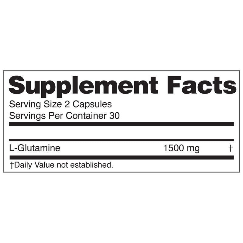 Nugenix Essentials L-Glutamine, 1500mg 100% Botanical L-Glutamine Amino Acid, Protein Synthesis, Supports Cellular Function, 60 Capsules 60 Count (Pack of 1)