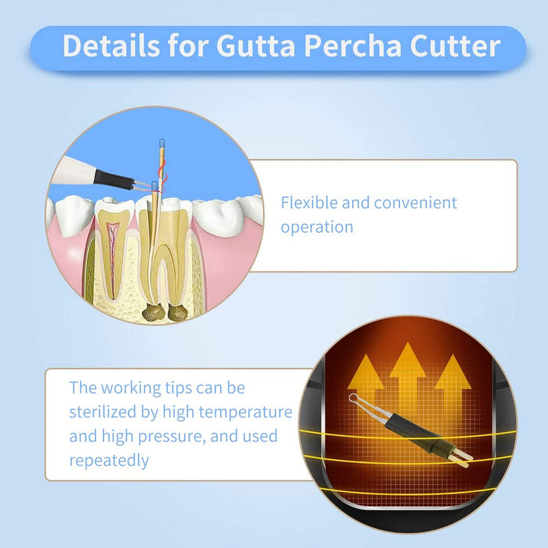 Gutta Percha Point Cutter with 4 Tips, Dental Tooth Gum Endo Obturation System with Heated Pen, Dentist Breaker Cutter Tools - BeesActive Australia
