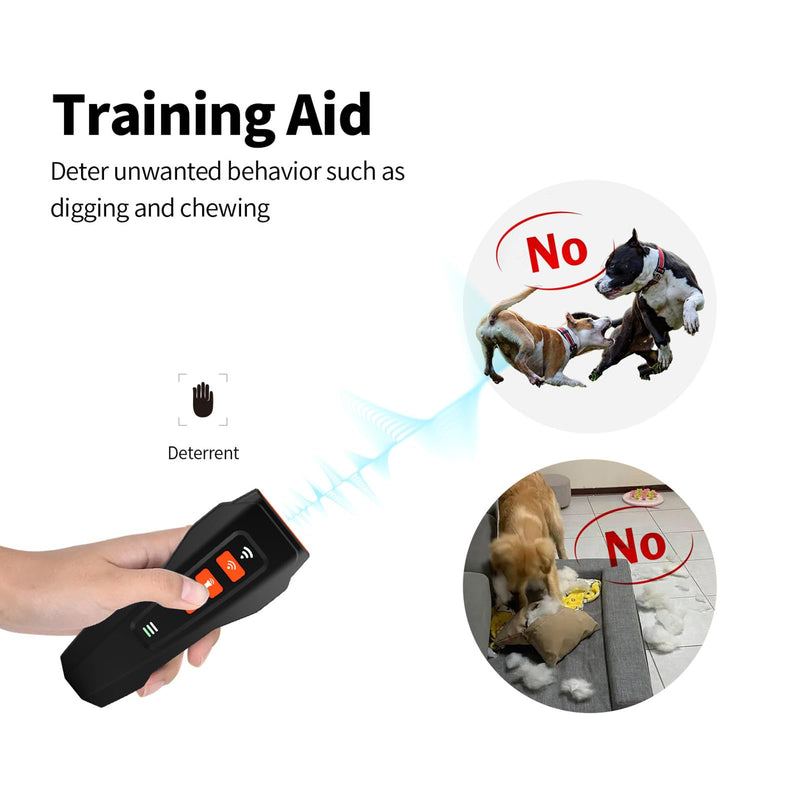 No Bark Ultra Anti Barking Device Dog,Nobark Ultra Dog Training Tool,3 Levels Rechargeable with Flashlight,for Large Medium Small Dogs Indoor & Outdoor (Black) Black