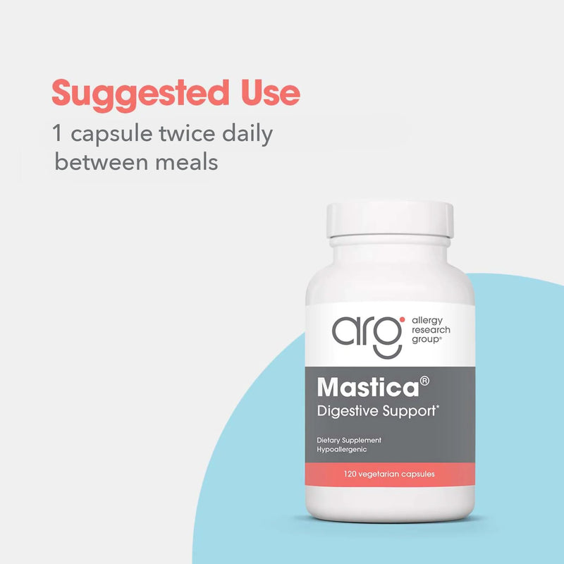 ARG Mastica Chios Mastic Gum Resin Digestive, 120 Capsules | 1000 mg Chios Mastic Gum Resin per Serving for Digestive Comfort, Vegetarian and Hypoallergenic Formula