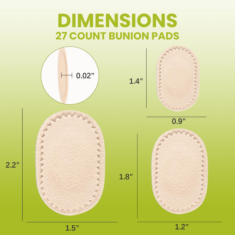 Bukihome Bunion Cushions Pain Relief Bunion Pads to Wear in Shoes - Strong Adhesion & Waterproof,Moleskin Guards Protect Feet for Men and Women, Prevents Friction and Pressure,Beige(54 Count) 54 Count (Pack of 1) Beige - BeesActive Australia