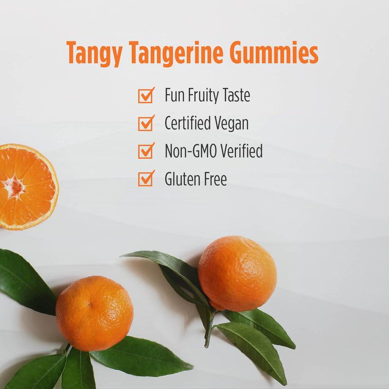 Nordic Naturals Kids Vitamin C Gummies - Tangy Tangerine - 60 Gummies - Vegan Vitamin C Supplement - Children’s Immunity and Antioxidant Support - 250 mg per Serving - 30 Servings (Pack of 2) 60 Count (Pack of 2)