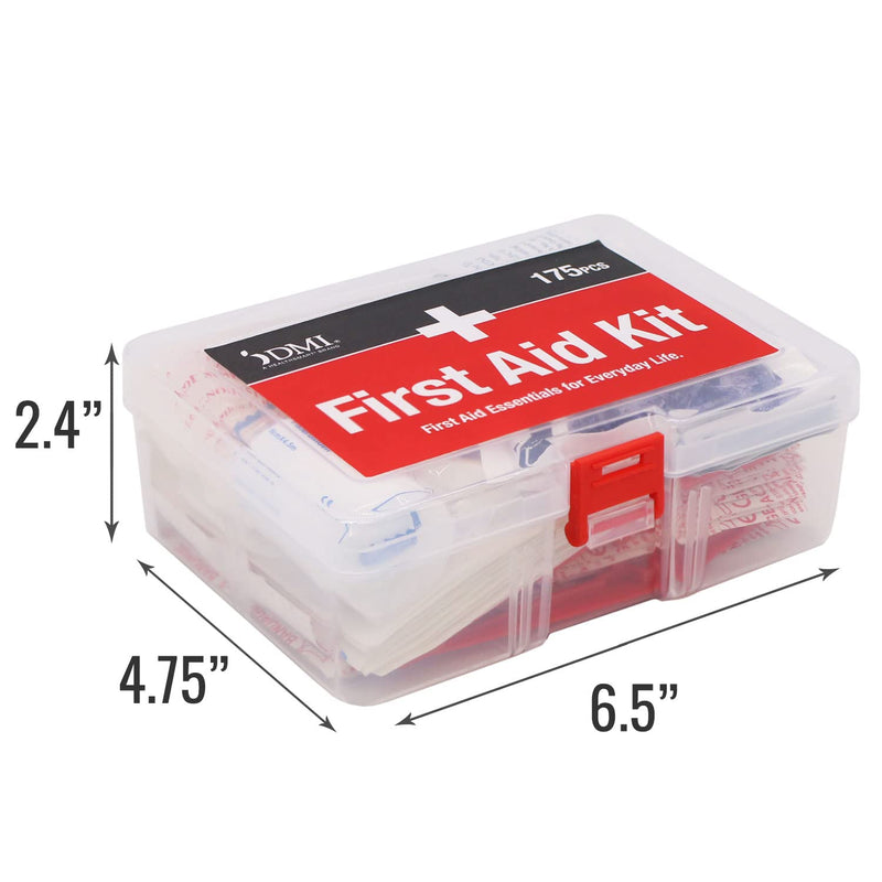 DMI 175-Piece First Aid Kit for Minor Injuries, Cuts and Scrapes, All-Purpose, Portable and Convenient, Includes Bandages, Injury Treatment, Dressings, and Instruments, HSA & FSA Eligible 175 Piece - BeesActive Australia