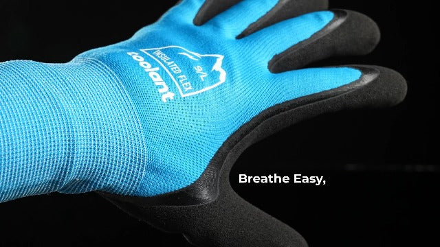 toolant Winter Work Gloves for Men & Women, Freezer Gloves with Super Durable & Grip, Insulated Liner for Cold Weather 2 Pair Large Blue