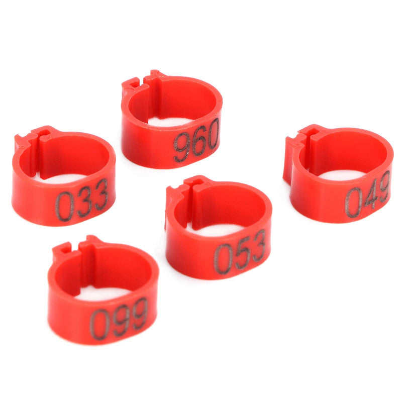 Pigeons Leg Ring, 100Pcs Plastic Bird Identify Clip Ring Poultry Markers Identify Foot Bands for Ducks Chicks Chicken Guinea Pigeons Goose Bantam Finch Lovebird Quail 12mm - PawsPlanet Australia