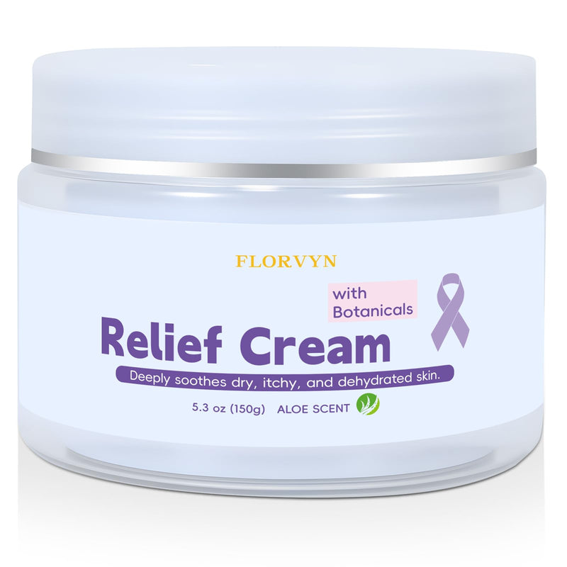 Radiation Burn Relief Cream, Soothing Moisture Cream for Sensitive Patients, Dry & Irritated Skin, Nourishing Hydration, Gentle Daily Skincare Cream for Calming Redness & Discomfort, Aloe Vera Scent