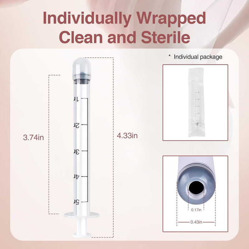 20 Pack Disposable Vaginal Cream Applicators - Fit OTC Gels, Lubes, Premarin, Estrace, Preseed or Creams Products - Comfortable Design, Individually Wrapped, Dosage Markings - BeesActive Australia