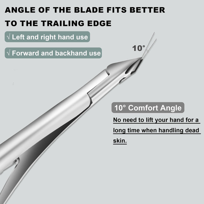Cuticle Nippers, Professional Accurate Fast Sharp Small Jaw Cuticle Cutters, Nail Cuticle Cutting Pliers, Nail Dead Skin Remover Tool,Stainless Steel Cuticle Trimmer, Silver, Jaw 4mm Jaw-4mm Blade - BeesActive Australia