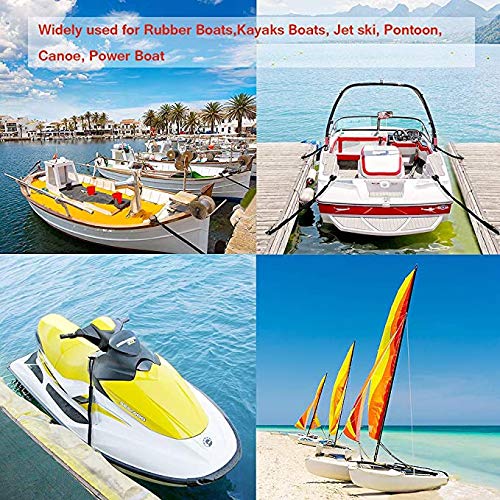 Bungee Dock Lines for Boats Boat Dock Bungee Ties Bungee Dock Line Mooring Rope Shock Bungee Docking Rope for Boat Kayak Jet Ski 4 Feet 4 Pack Red&Black Black and Red 1