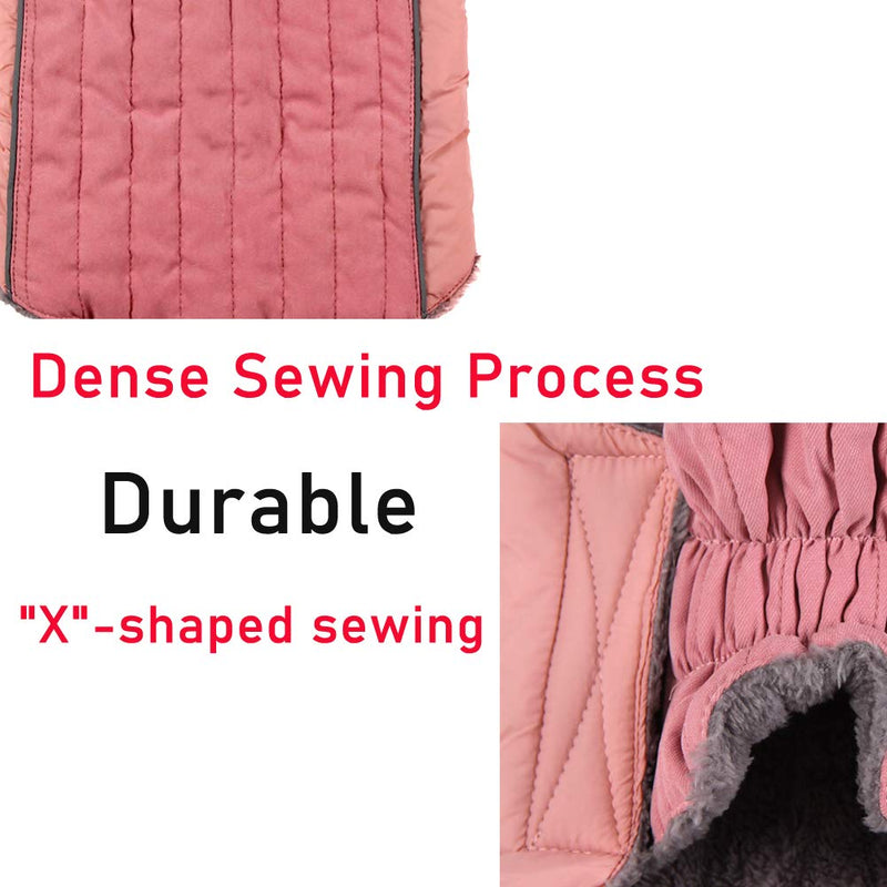 Fleece Dog Hoodie for Small Medium Dogs Super Warm Puppy Jacket for Cold Winter Dog Coats,Pink M Medium (Pack of 1) Pink - BeesActive Australia