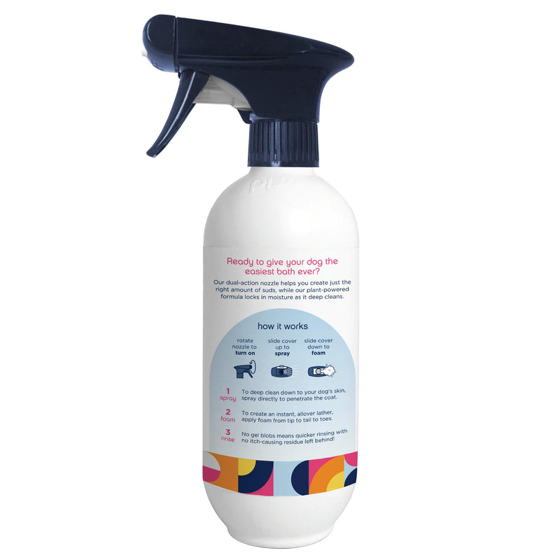 Dog Shampoo and Conditioner Foaming 2-in-1 Spray - Plant-Based Vanilla Ginger Scented Pet Shampoo & Dog Conditioner Spray - Made in The USA - Two-Way Spray - 16 Ounce (Pack of 1) - BeesActive Australia