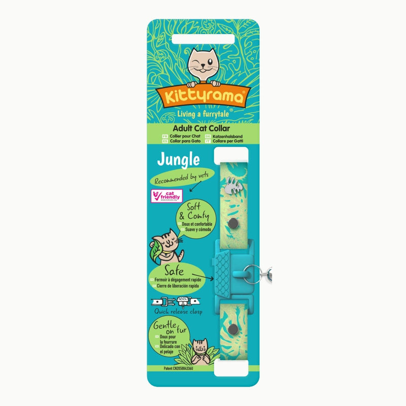 Botanicals Jungle Cat Collar. Award Winning. Hypoallergenic, Quick Release Breakaway, Comfy & Soft. Vet Approved. Other Styles Available Adult - BeesActive Australia