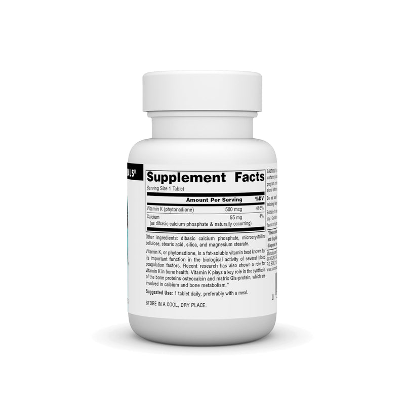 Source Naturals Vitamin K - 500 mcg - 100 Tablets - BeesActive Australia