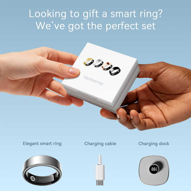 2026 Smart Ring For Women & Men, Sleep Health Fitness Tracker, Silver 7